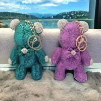 Luxurious Rhinestone Teddy Keychain - Bear Hugs