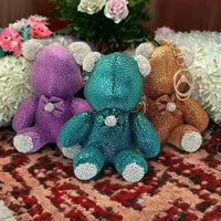 Luxurious Rhinestone Teddy Keychain - Bear Hugs