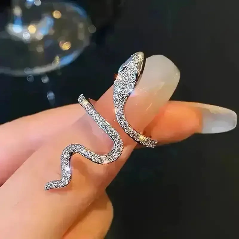 Luxurious Snake Rhinestone Wrap Ring - Bear Hugs