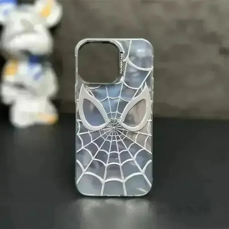Luxurious Spiderman 3D Silver Phone Case (For iPhones) - Bear Hugs