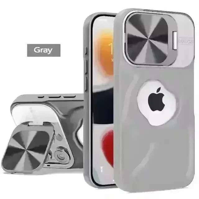 Luxury Flip Up Bracket Camera Protect Case (For iPhones) - Bear Hugs