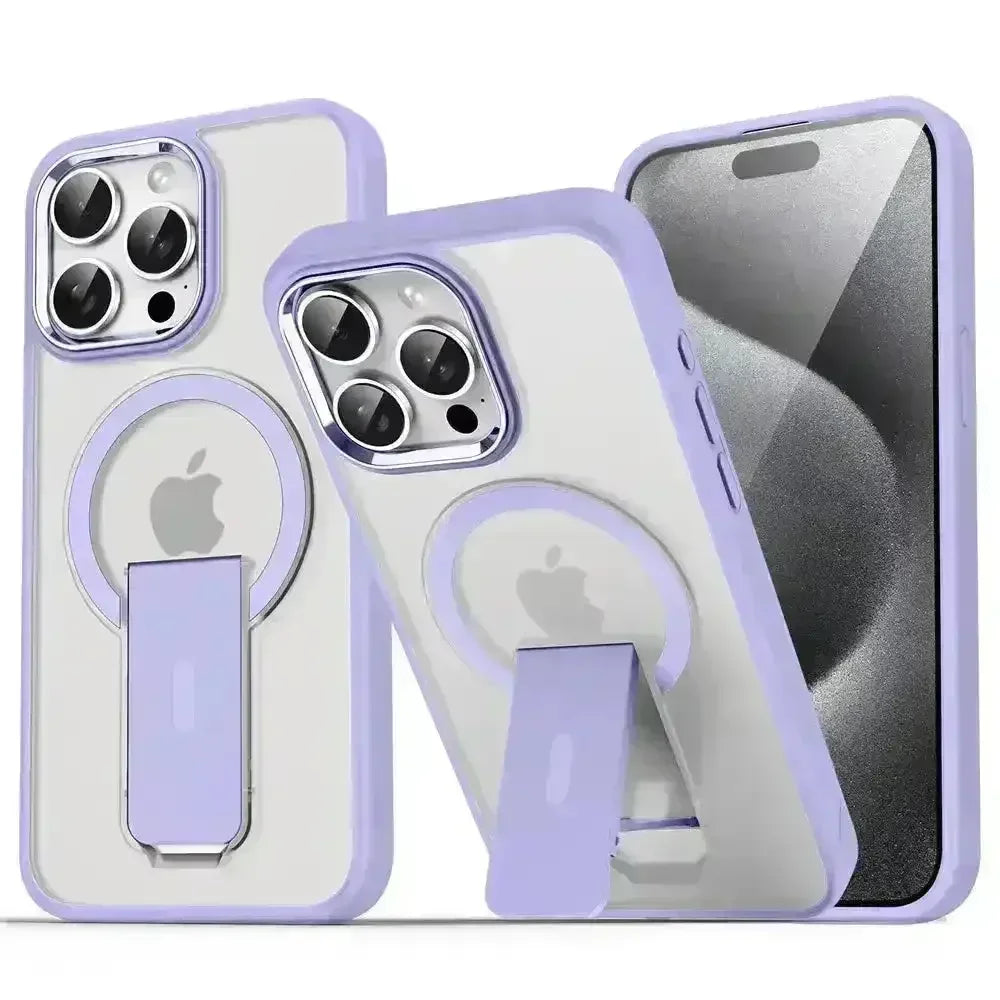 iPhone 11 PurpleLuxury Magsafe Folding Stand Phone Case (For iPhones)