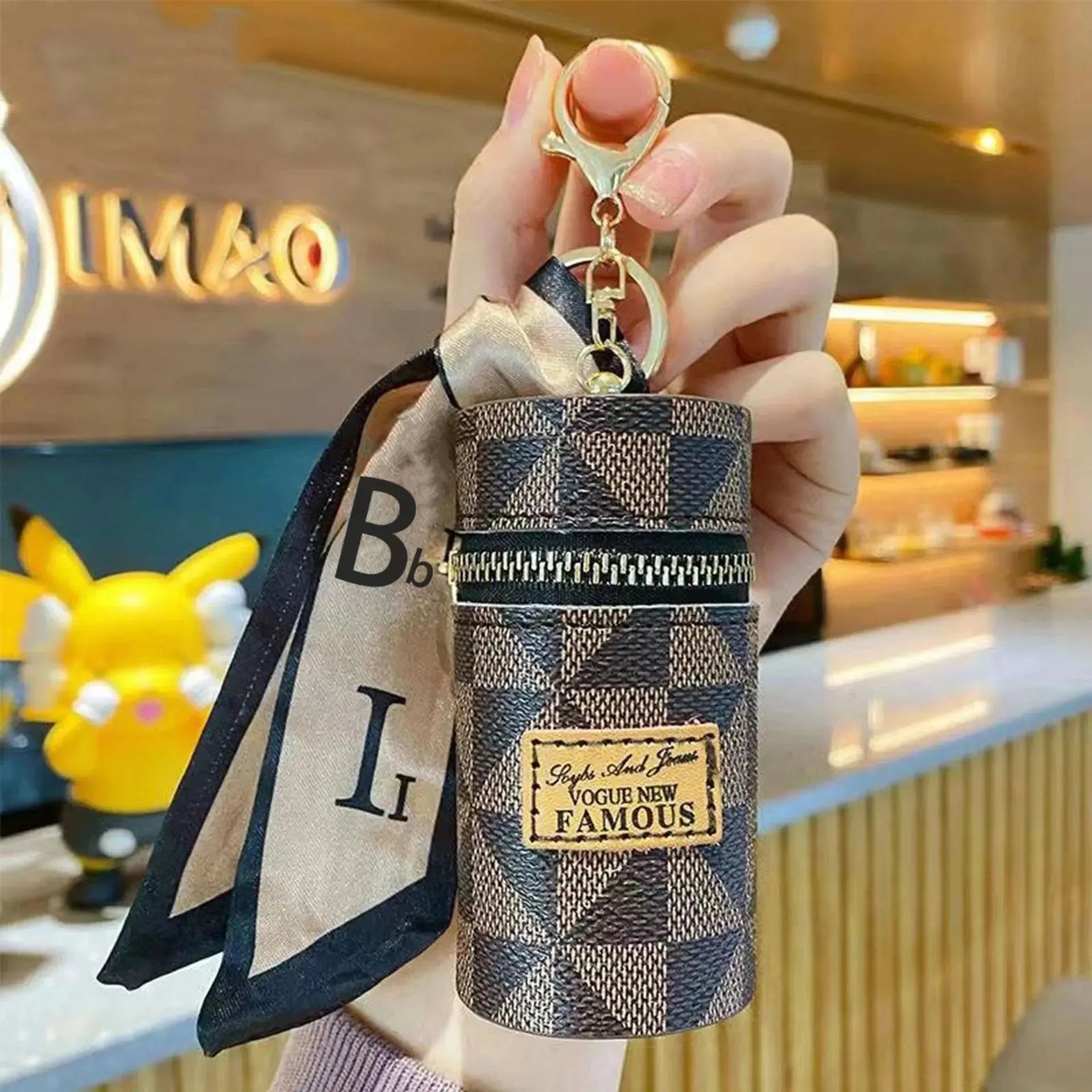 Luxury Monogram Coin Pouch Keychain - Bear Hugs