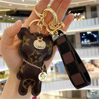 Luxury Monogram Hip Hop Bear Keychain - Bear Hugs