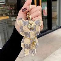 Luxury Monogram Hip Hop Bear Keychain - Bear Hugs