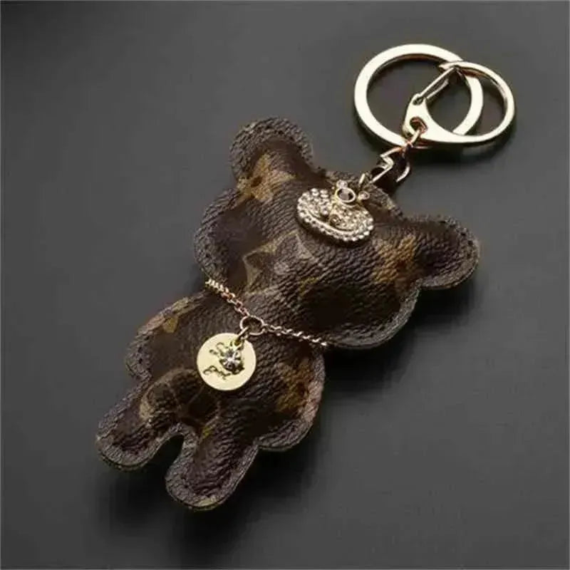 Luxury Monogram Hip Hop Bear Keychain - Bear Hugs