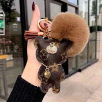 Luxury Monogram Hip Hop Bear Keychain - Bear Hugs