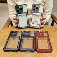 Luxury Transparent Card Holder Phone Case (For iPhones) - Bear Hugs