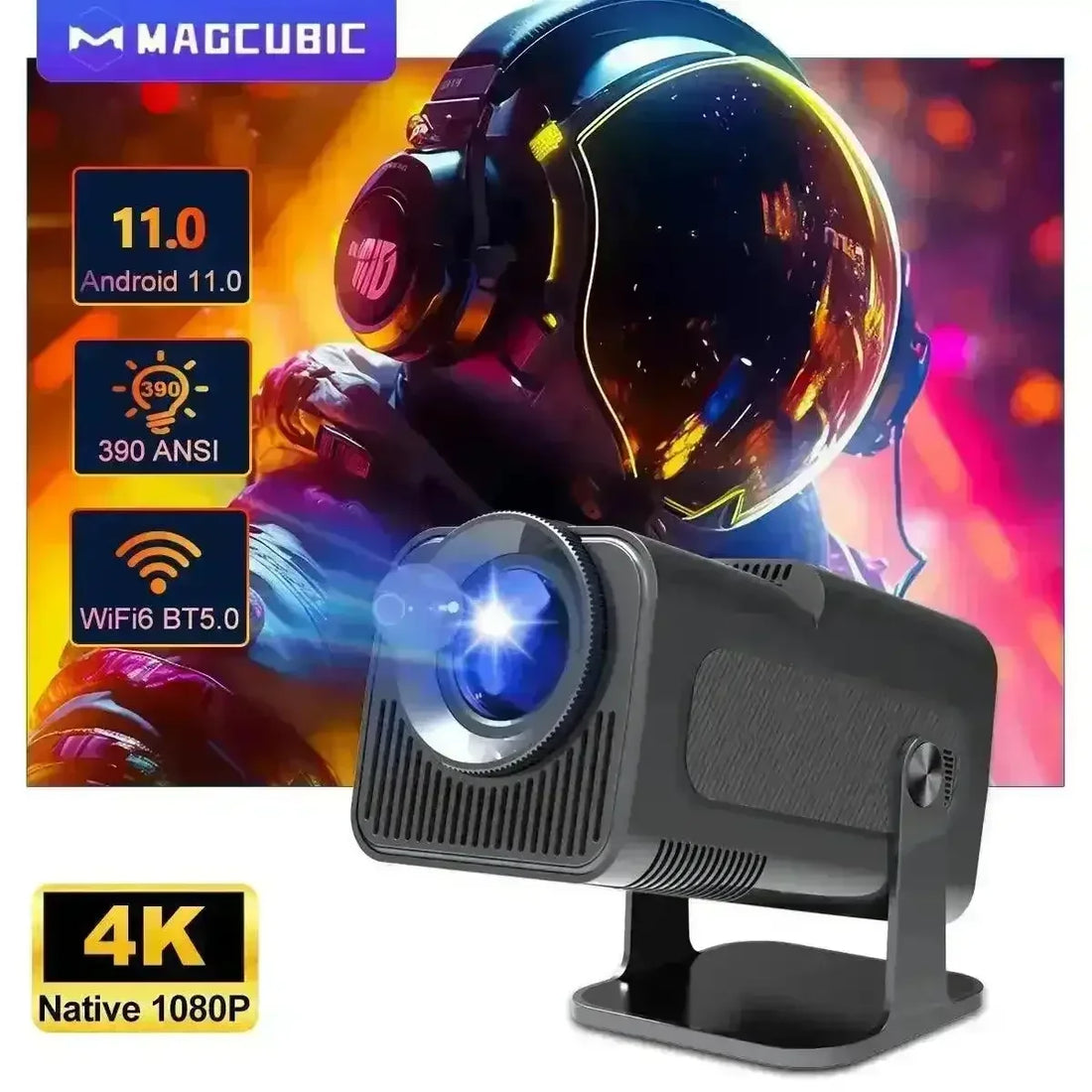 Magcubic HY320 Projector 4K Home Theater - Bear Hugs