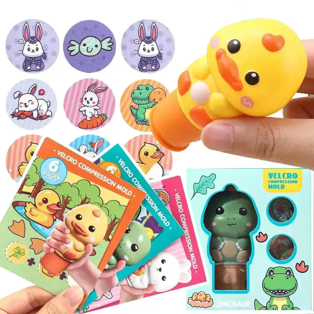 Magic Velcro Cartoon Stamp Set - Bear Hugs