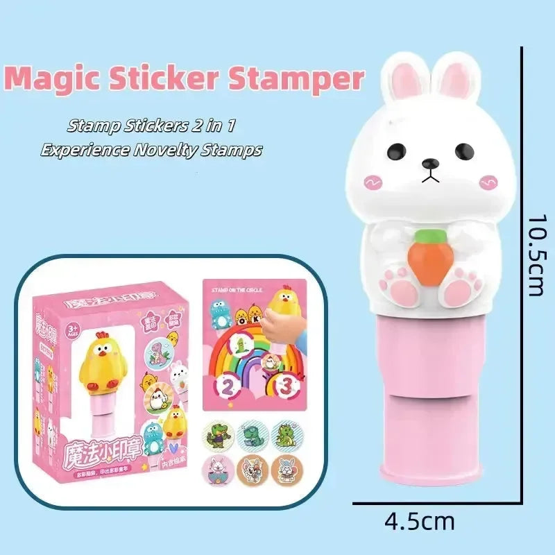 Magic Velcro Cartoon Stamp Set - Bear Hugs