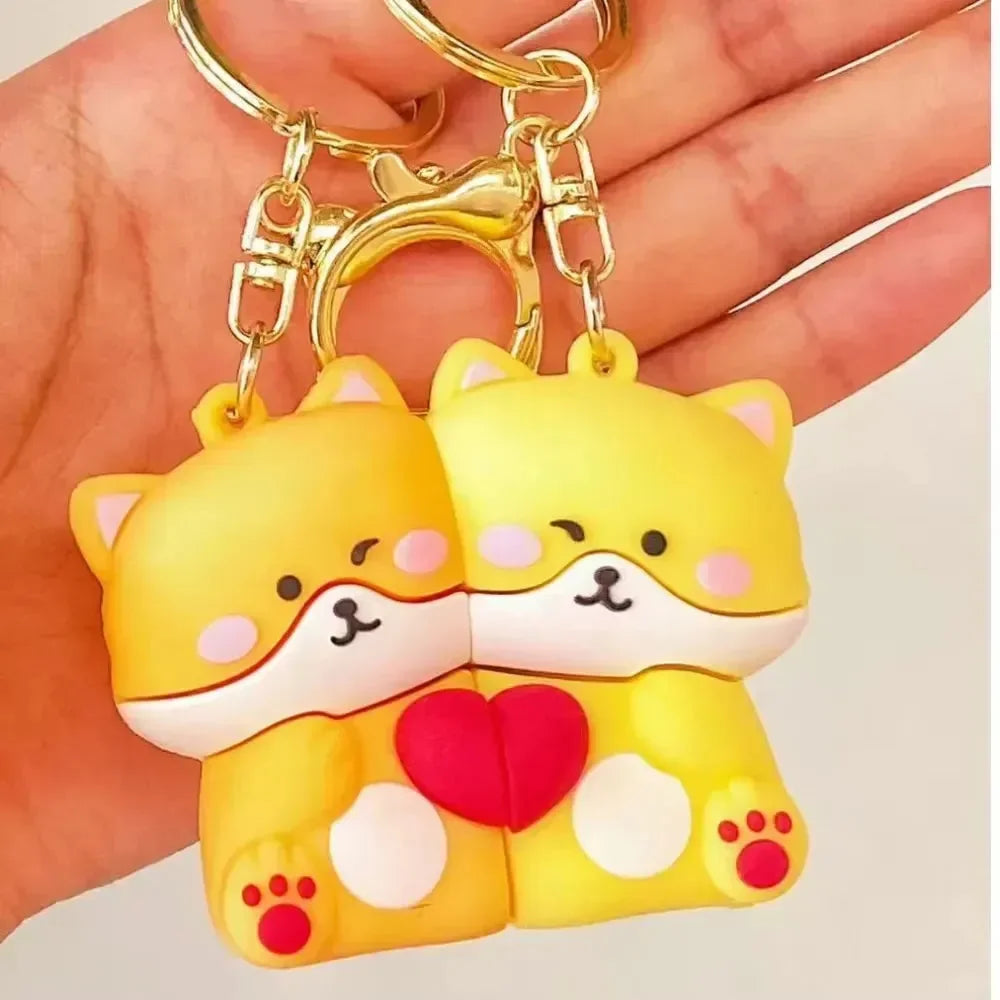 Magnetic Mates Couple Keychain - Bear Hugs