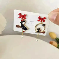 Majestic Bow Broom Earrings - Bear Hugs