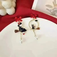 Majestic Bow Broom Earrings - Bear Hugs