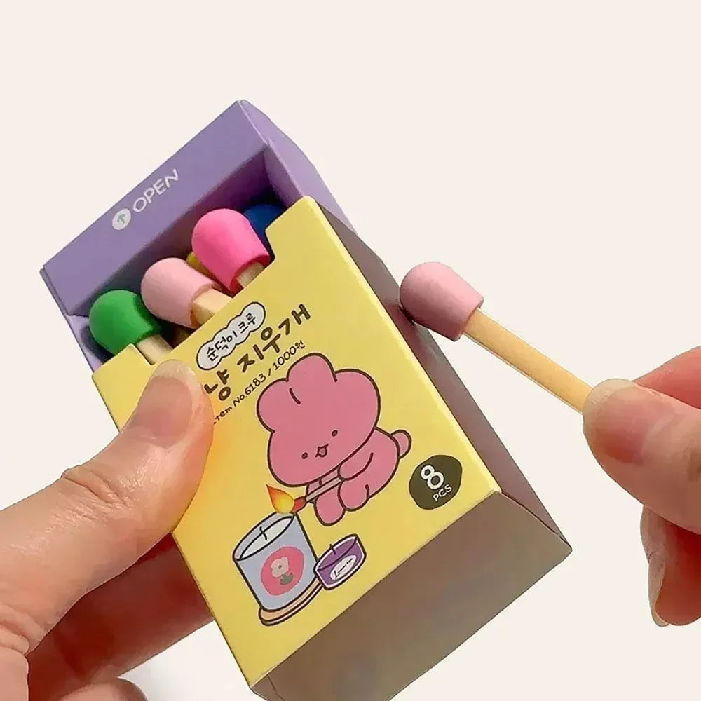 Match-ical Matchstick Eraser (Set of 8) - Bear Hugs