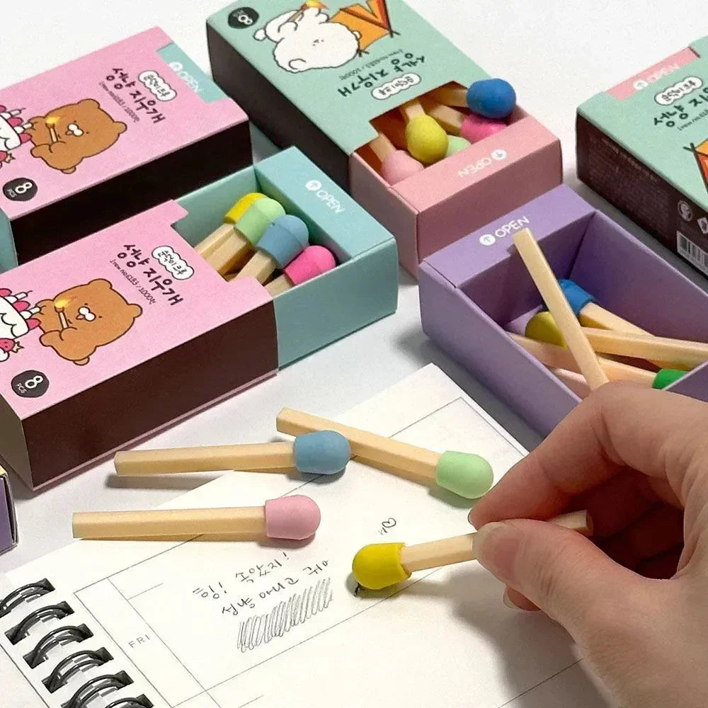 Match-ical Matchstick Eraser (Set of 8) - Bear Hugs