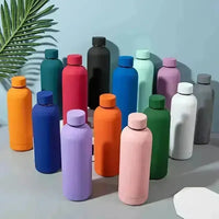 Matt Finish Stainless Steel Water Bottle (500 ml) - Bear Hugs
