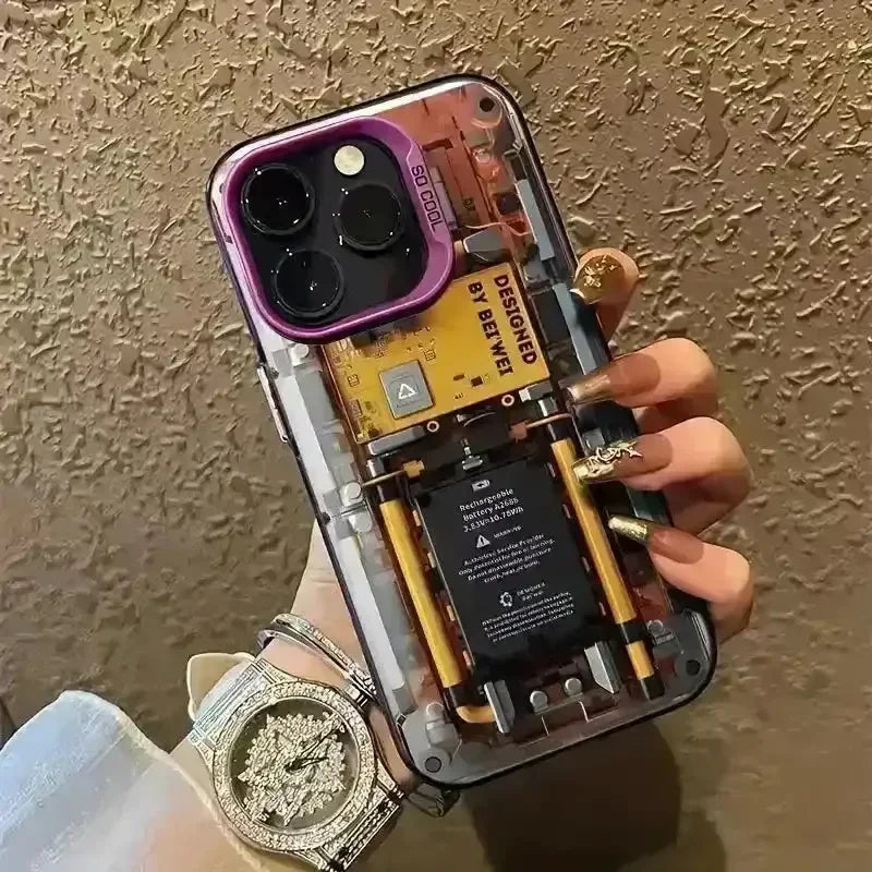 Mechanical Transparent Sci-Fi Phone Case (For iPhones) - Bear Hugs