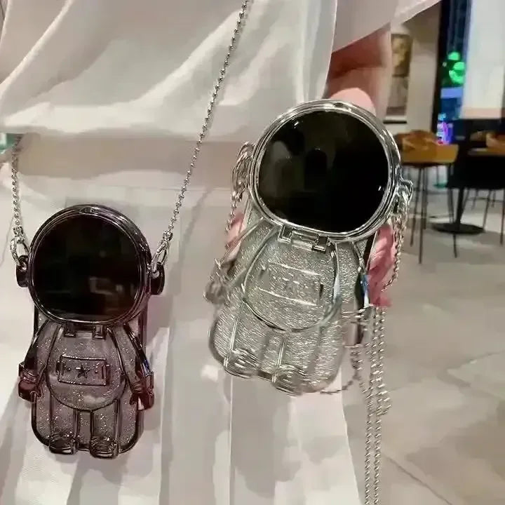 Metal Chain & Mirror Astronaut Case (For iPhone) - Bear Hugs