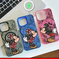 Mickey and Minnie Couple MagSafe Phone Case (For iPhone) - Bear Hugs