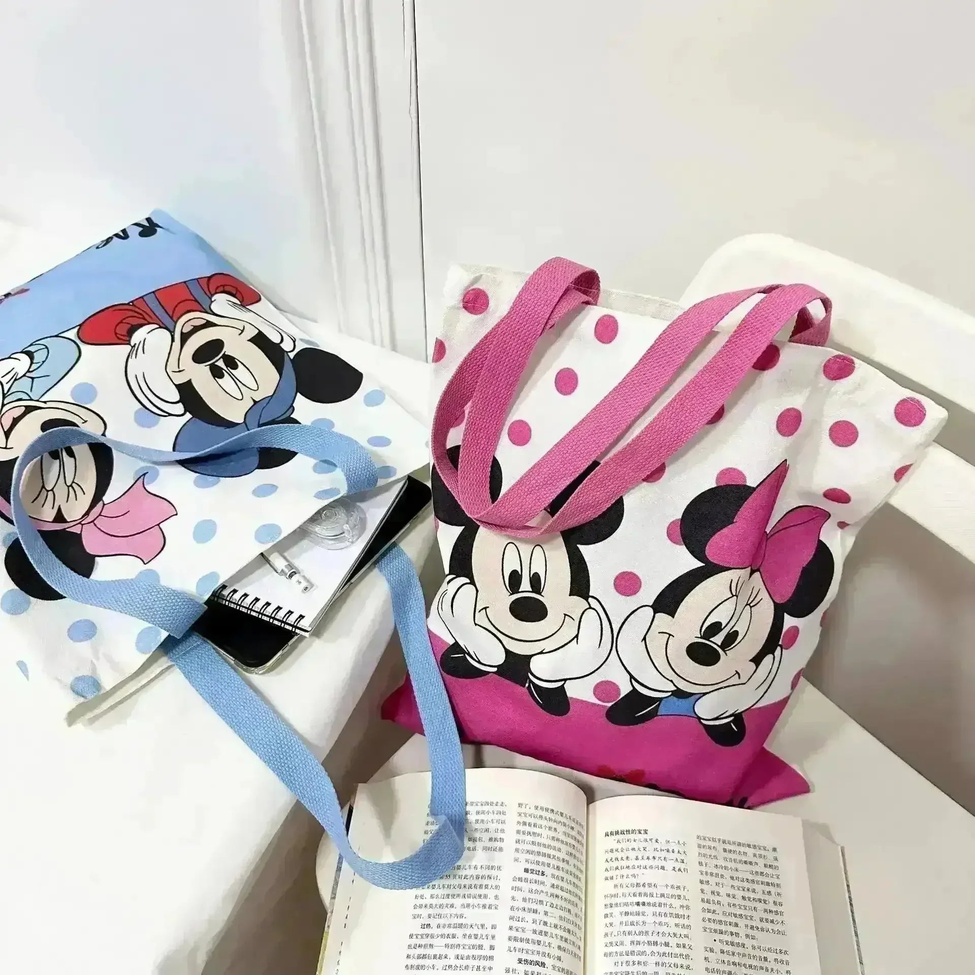 Mickey & Minnie Printed Pattern Shoulder Bag - Bear Hugs