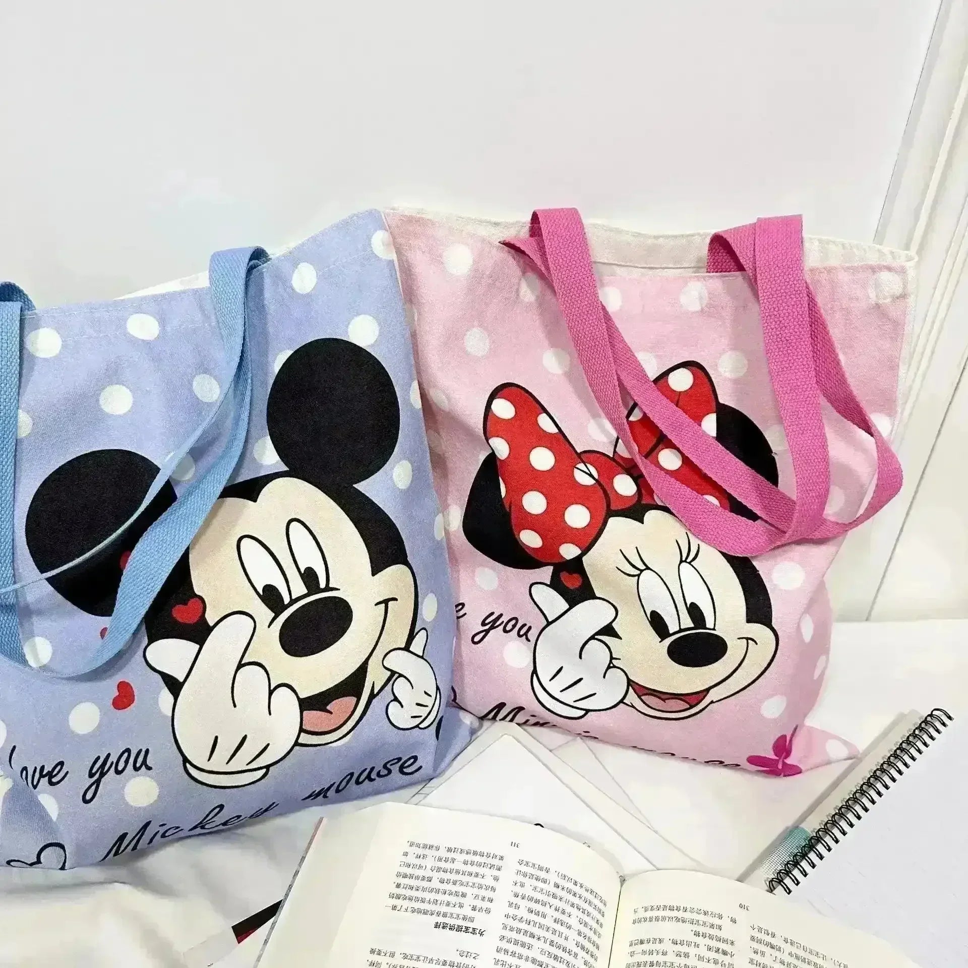 Mickey & Minnie Printed Pattern Shoulder Bag - Bear Hugs