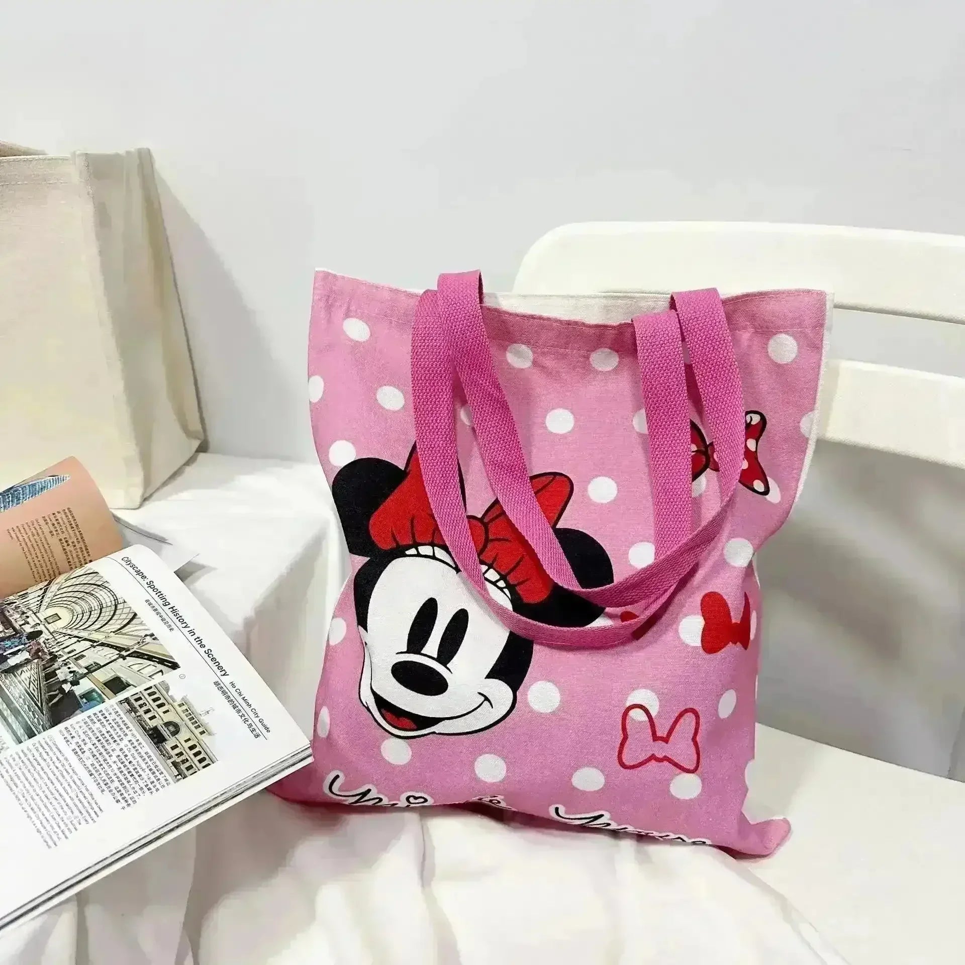 Mickey & Minnie Printed Pattern Shoulder Bag - Bear Hugs