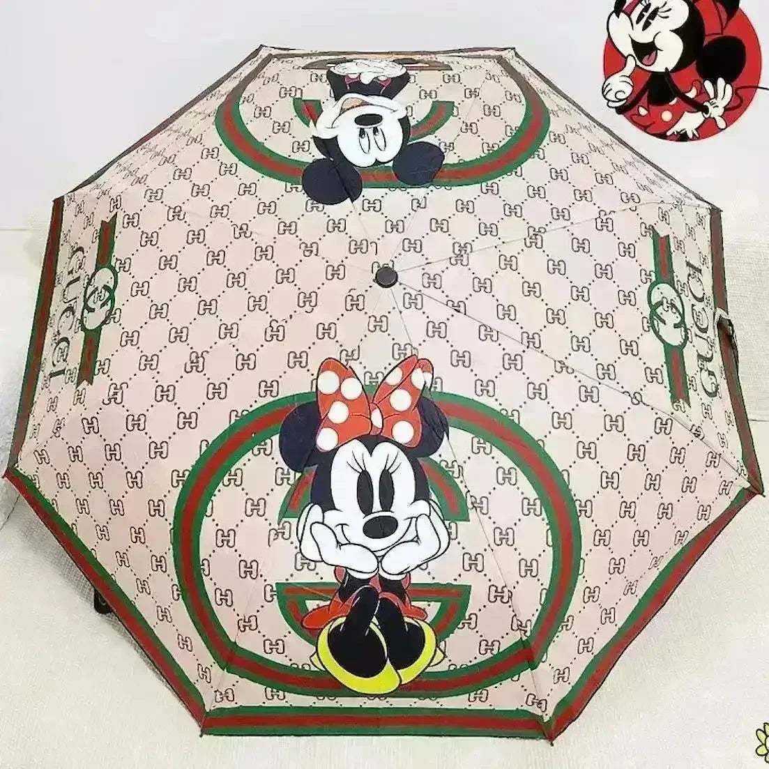 Mickey Minnie Designer Collab Umbrella - Bear Hugs