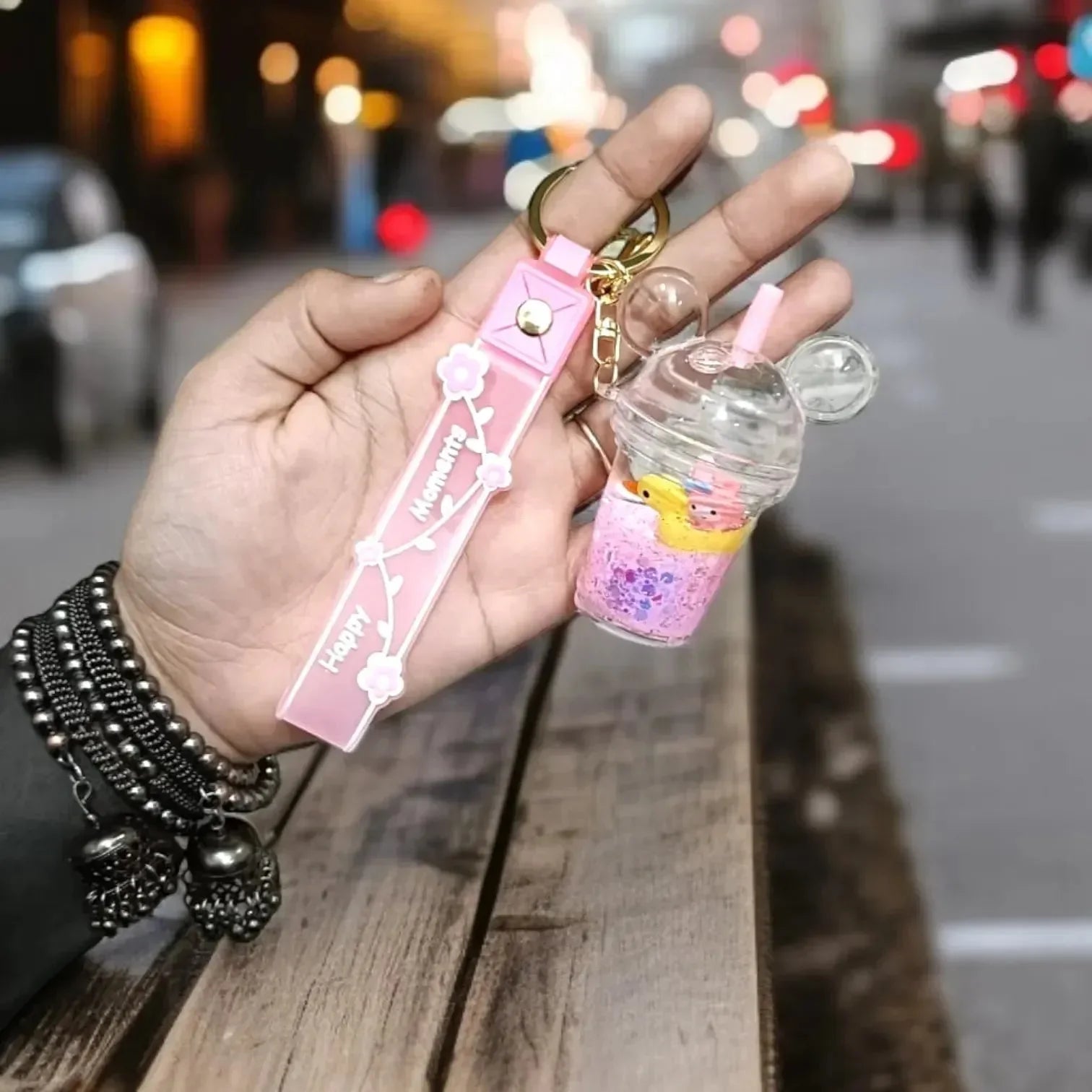 Mickey Tumbler Liquid Keychain - Bear Hugs
