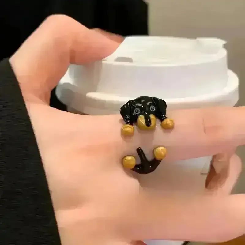 Miniature Dachshund Dog Ring - Bear Hugs