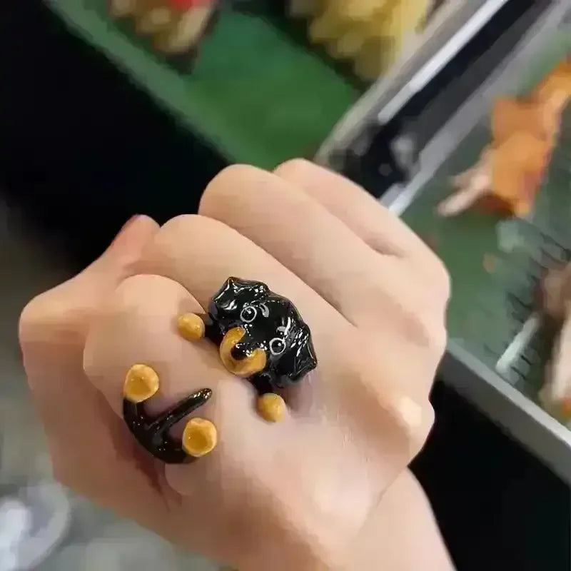 Miniature Dachshund Dog Ring - Bear Hugs