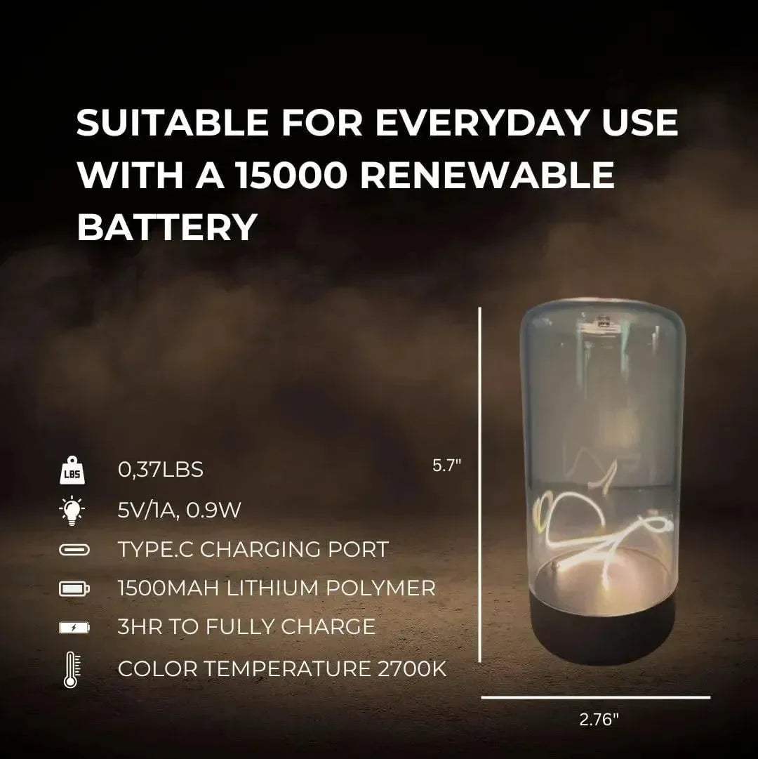 Minimalist Moving Filament Table Lamp - Bear Hugs