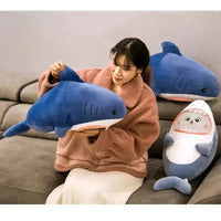 Mofusand Cat Shark Plush Pillow - Bear Hugs