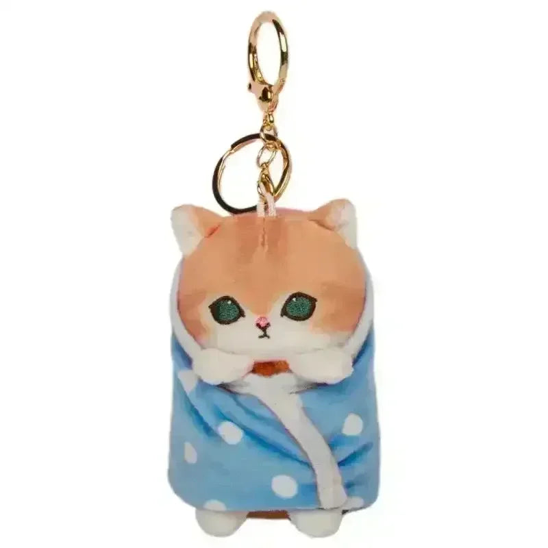 Mofusand Wrapped Quilt Plush Keychain - Bear Hugs