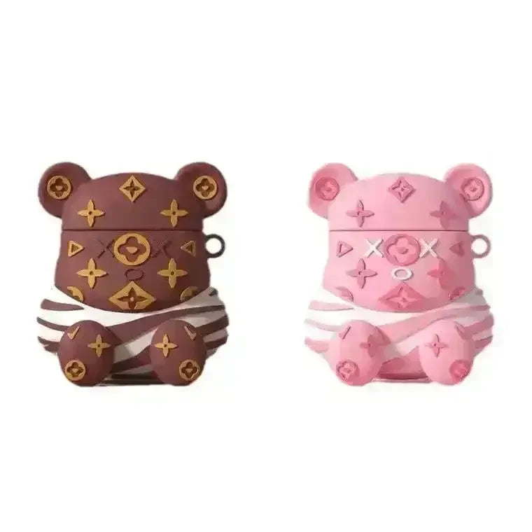 Monogram Luxury Bear Case (For Airpods) - Bear Hugs