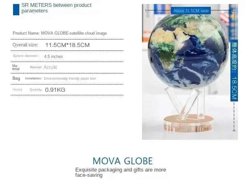 Mova Light Powered Rotational Levitating Globe - Bear Hugs