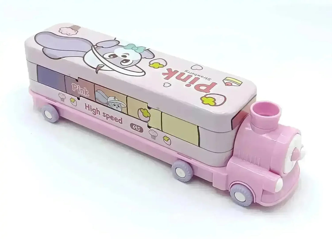 Moving Train Multifunction Pencil Geometry Box - Bear Hugs