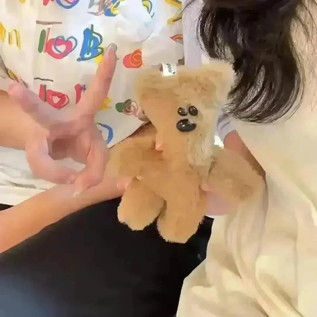 Mr. Bean Teddy Plush Squeaky Keychain - Bear Hugs