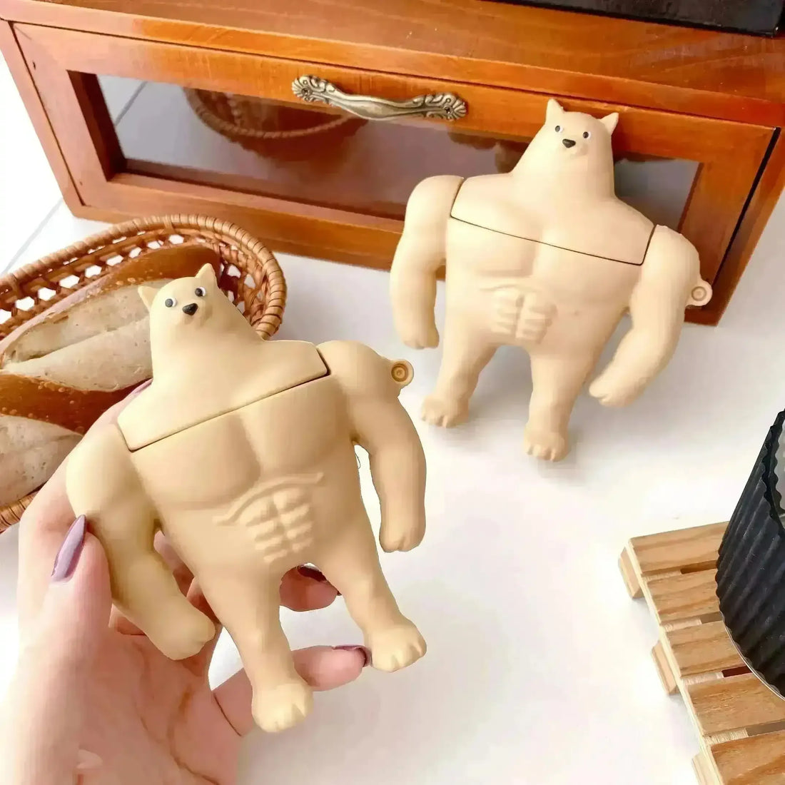 Muscular Meme Dog Case (For Airpods) - Bear Hugs