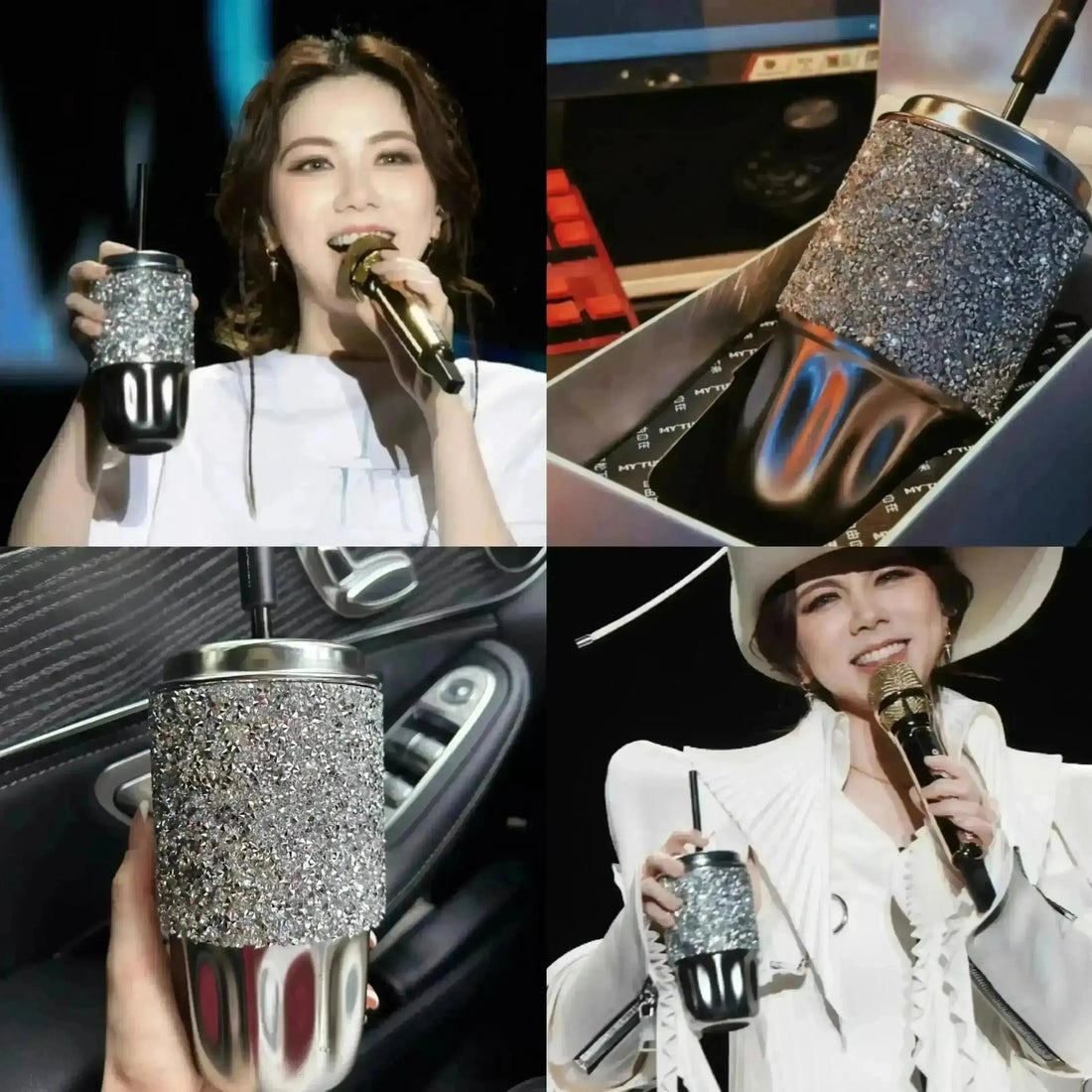 MY'TURN Luxe Diamond Studded Mug (500 ml) - Bear Hugs