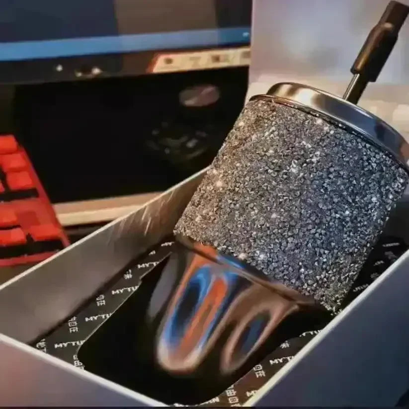 MY'TURN Luxe Diamond Studded Mug (500 ml) - Bear Hugs