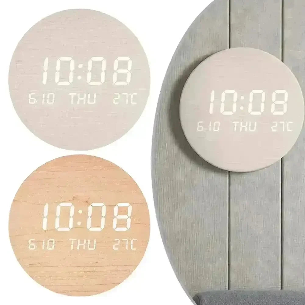 Nordic Style Wooden Hanging Clock - Bear Hugs