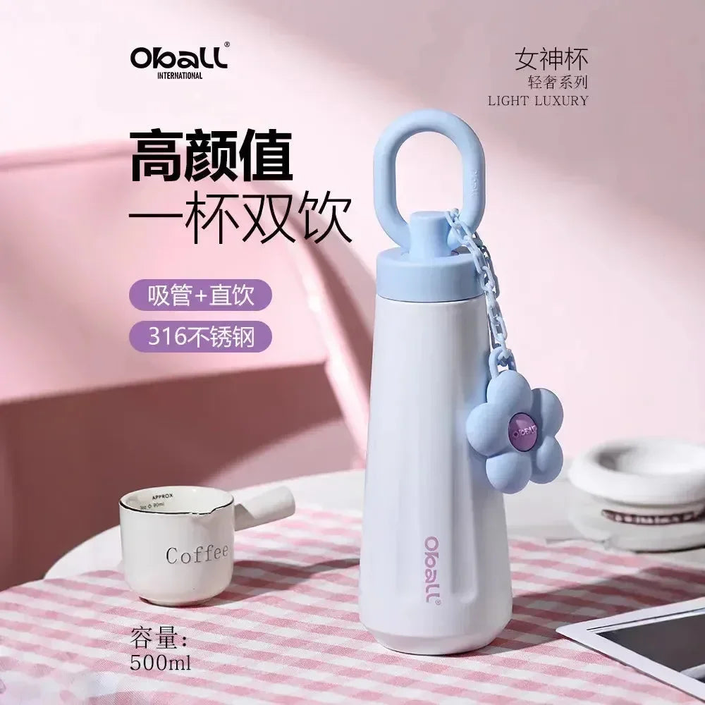 Oball オボール 女神ボトル 純チタンタンブラー 350ml Oball Opel Dopamine Goddess Bottle (450 ml)