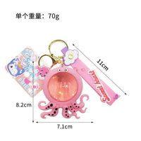 Ocean Sparkle Octopus Liquid Keychain - Bear Hugs
