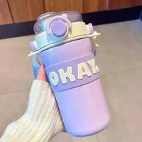 Okay To Drink 2 in 1 Water Bottle (650 ml) - Bear Hugs
