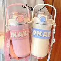 Okay To Drink 2 in 1 Water Bottle (650 ml) - Bear Hugs