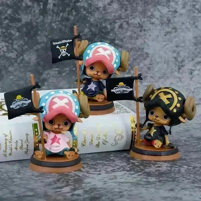 One Piece Chopper With Flag Action Figure (9 cm) - Bear Hugs