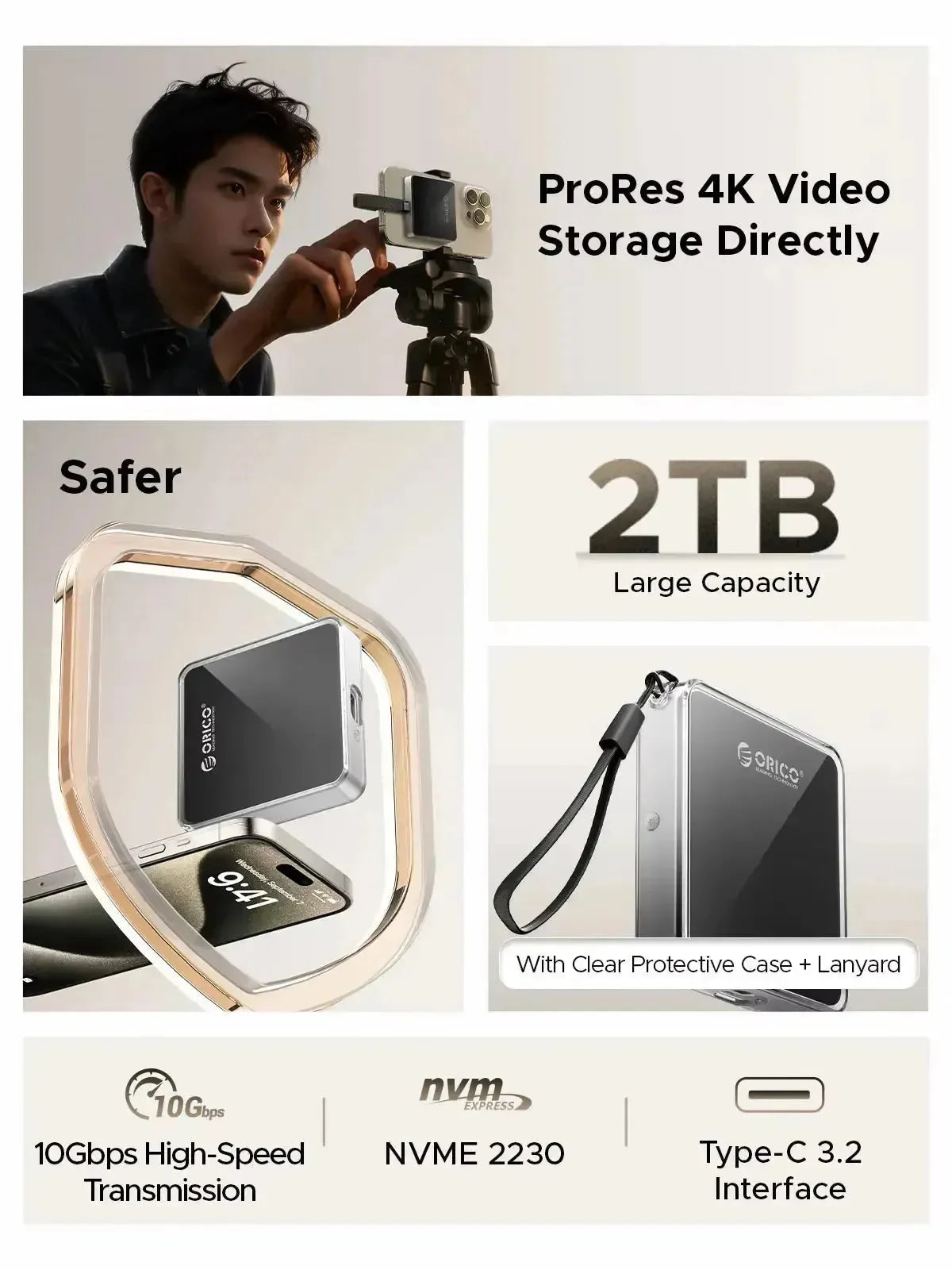 ORICO Magnetic 2230 M.2 NVMe SSD Enclosure - Bear Hugs