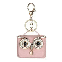 Owl Eye Leather Coin Purse Keychain - Bear Hugs