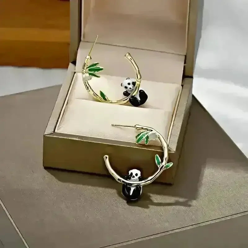 Panda Chic Hoop Earrings - Bear Hugs